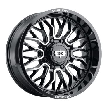 Vision Off Road 402 Riot  Gloss Black Machined Face