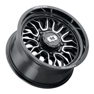 Vision Off Road 402 Riot  Gloss Black Machined Face