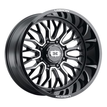 Vision Off Road 402 Riot  Gloss Black Machined Face