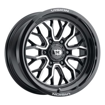 Vision Off Road 402 Riot  Gloss Black Machined Face