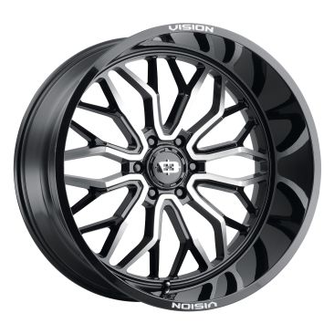 Vision Off Road 402 Riot  Gloss Black Machined Face
