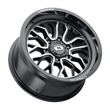 Vision Off Road 402 Riot  Gloss Black Machined Face