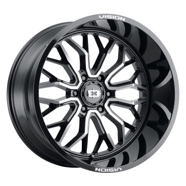 Vision Off Road 402 Riot  Gloss Black Machined Face