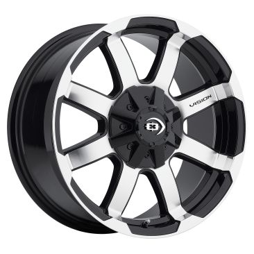 Vision Off Road 413 Valor  Gloss Black Machined Face