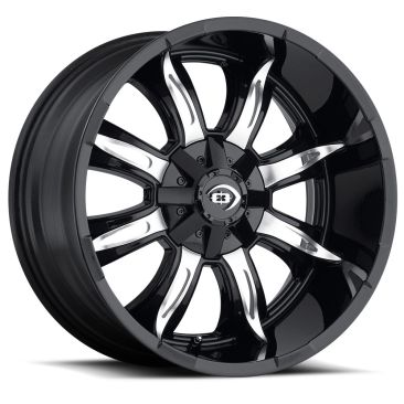 Vision Off Road 423 Manic  Gloss Black Machined Face