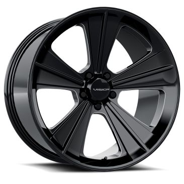 American Muscle V327 Missile  Gloss Black Milled