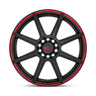 Motegi Racing MR142 CS8  Satin Black W/ Red Stripe