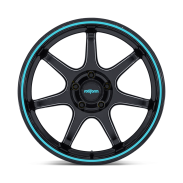 Rotiform RC208 BPU  Gloss Black W/ Teal Stripe