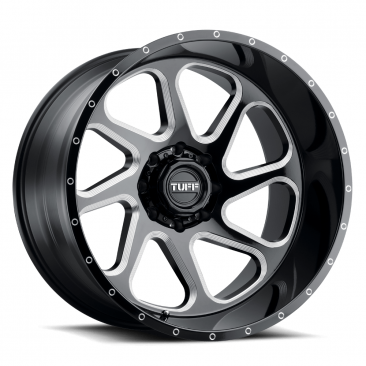 Tuff T2B  Black Milled Spoke