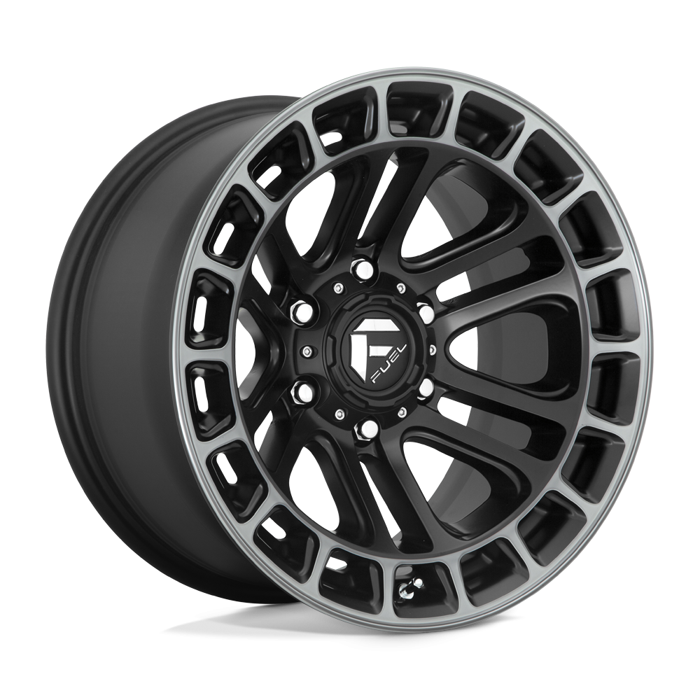 Fuel Wheel D720 HEATER Matte Black Ddt Machined - 17x9 - 6x139.7 Bolt Pattern - -12 Offset Rims