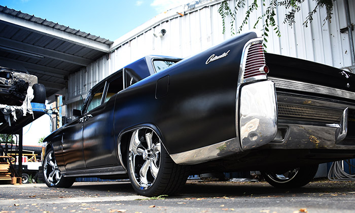 American Muscle 142 Legend 5 Chrome Rims on Classic Lincoln Continental